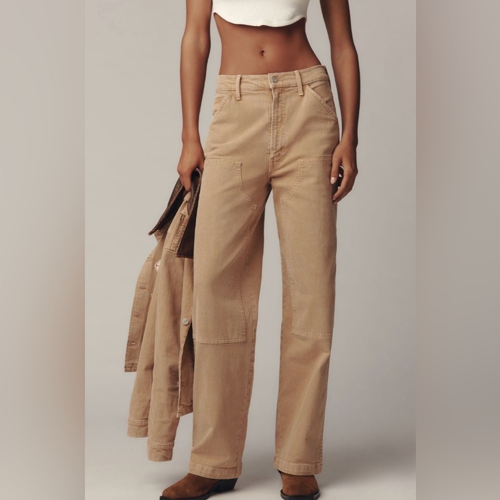 MOTHER Bee’s Knees Stud Finder Wide-Leg Pants Size 28 NWT - Picture 2 of 16